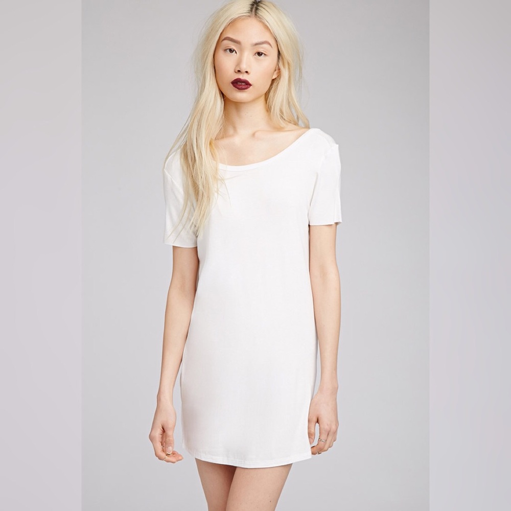 Scoop back T-shirt dress